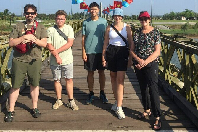 From Hue: DMZ Vinh Moc Tunnels and Khe Sanh - Deluxe Group Tour - Ben Hai River and Hien Luong Bridge: the DMZ border you can actually see