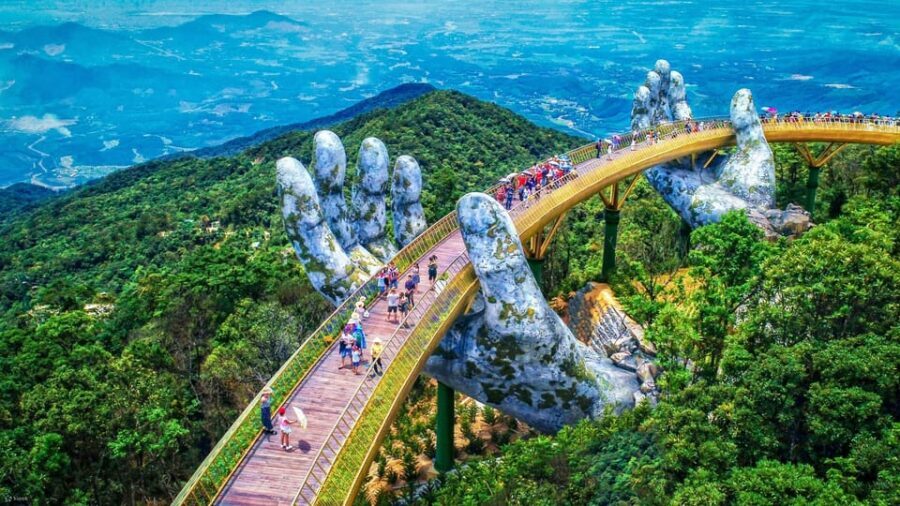 Hoi An/Da Nang : Golden Bridge , Marble Mt & Lady Buddha - Golden Bridge at Ba Na Hills: Timing for Clear Views at 1,414m