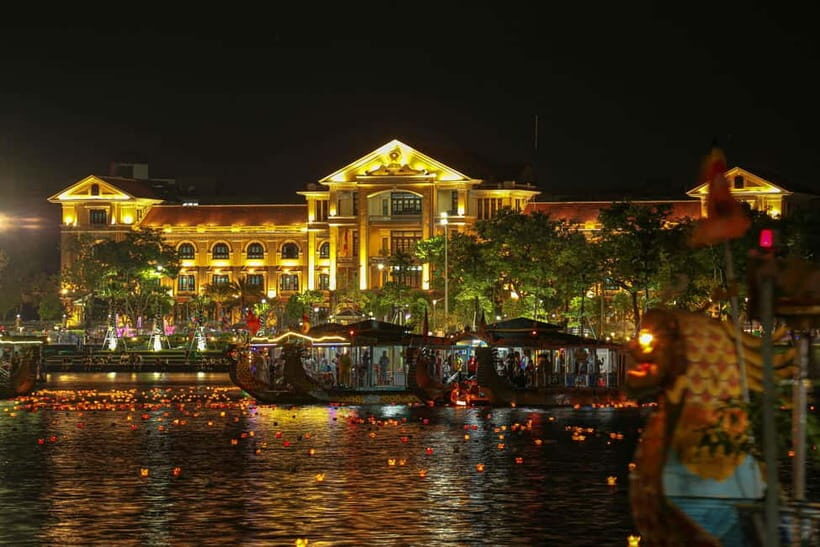 Hue: Perfume River Dinner Cruise with Traditional Show - VIP Dragon Boat on the Perfume River: Cabin Comfort and Night-Glow Views