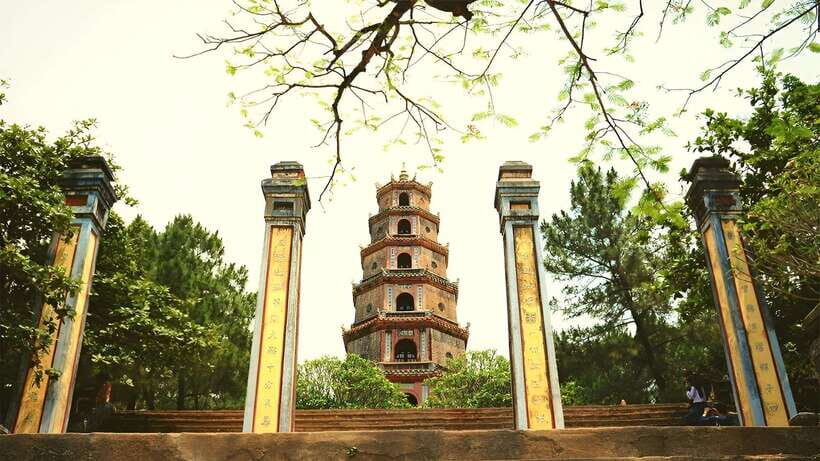 Official Hue: Dragon Boat, Imperial Citadel, & Market tour - Thien Mu Pagoda: a calm pause by the water
