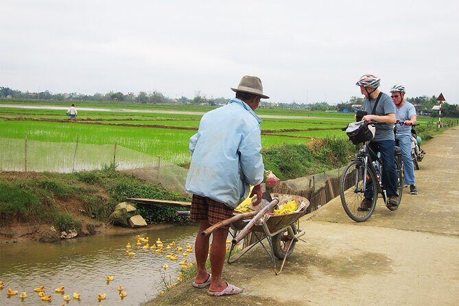 Private Cycling Tour in Rural Hue with Farming Experience - Truong Tien Bridge artisan time: conical hats, wraps, and sticky rice cakes
